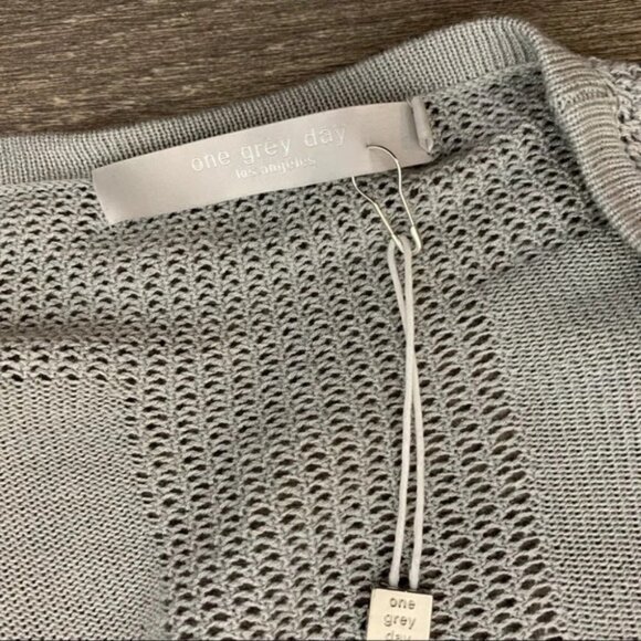 Anthropologie One Grey Day Vesper Cardigan Sweater Belted Duster Draped Gray XS - Picture 7 of 15
